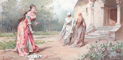 Ilustracja do Otella Szekspira (chromolitografia) autorstwa Ludovico Marchetti