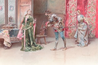 Ilustracja do Otella Szekspira (chromolitho) autorstwa Ludovico Marchetti