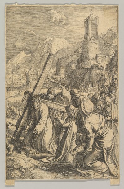 Chrystus dźwigający krzyż, z Męki Pańskiej, ok. 201 1623. autorstwa Ludovicus Siceram