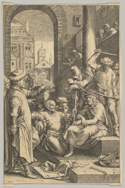 Ukoronowanie cierniem z Męki Pańskiej, ca. 1623. autorstwa Ludovicus Siceram