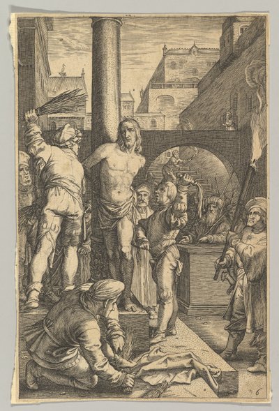 Biczowanie, z Męki Pańskiej, ca. 1623. autorstwa Ludovicus Siceram