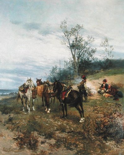 Wypas, ok. 1890 (olej na płótnie) autorstwa Ludwick Gedleck