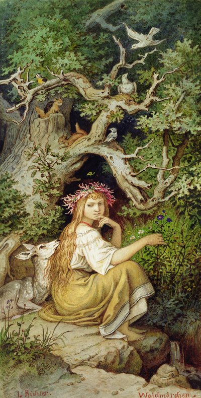 Leśna nimfa 88: Waldmaerchen autorstwa Ludwig Adrian Richter
