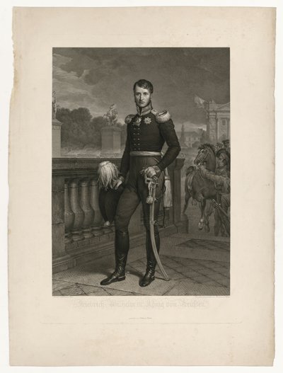 Fryderyk Wilhelm III na placu Zgody autorstwa Ludwig Buchhorn