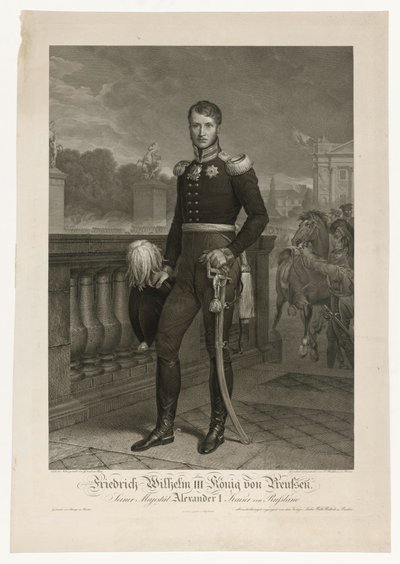 Fryderyk Wilhelm III na Place de la Concorde autorstwa Ludwig Buchhorn