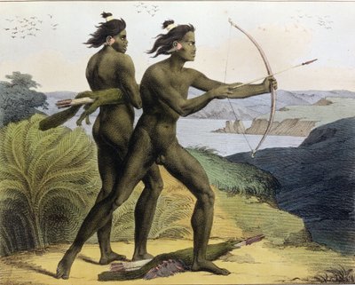 Polowanie w Zatoce San Francisco, z „Voyage Pittoresque Autour du Monde”, rytowane przez Jeana Augustina Franquelina (1798-1839) opublikowane w 1822 r. autorstwa Ludwig Choris