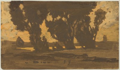 Pastwiska na wrzosowiskach Dachau autorstwa Ludwig Dill