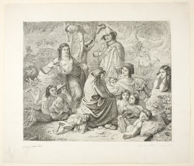 Cygańskie życie autorstwa Ludwig Emil Grimm