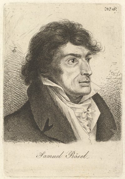 Portret Johanna Gottlieba Samuela Rösela. autorstwa Ludwig Emil Grimm