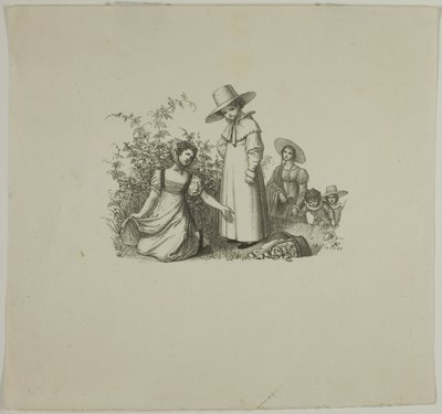 Rodzina z koszami piknikowymi autorstwa Ludwig Ferdinand Schnorr von Carolsfeld