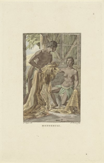 Mieszkańcy Królestwa Monoemugi Monoemugi (tytuł na obiekcie) autorstwa Ludwig Gottlieb Portman