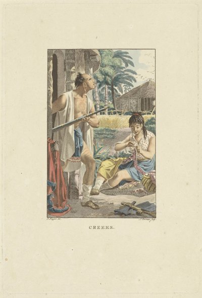 Para w ich domku na polu Potoki (tytuł na obiekcie) autorstwa Ludwig Gottlieb Portman