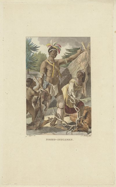 Rodzina Irokezów przed tipi Indianie Północni (tytuł na obiekcie) autorstwa Ludwig Gottlieb Portman