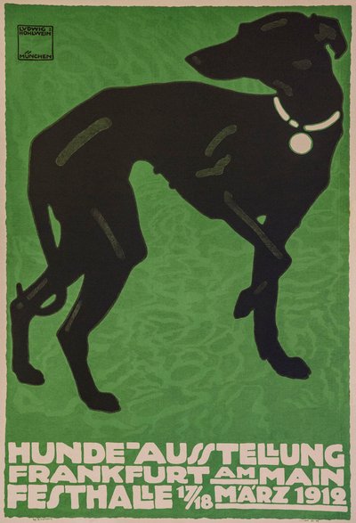 Wystawa Psów Rasowych, 1912. autorstwa Ludwig Hohlwein