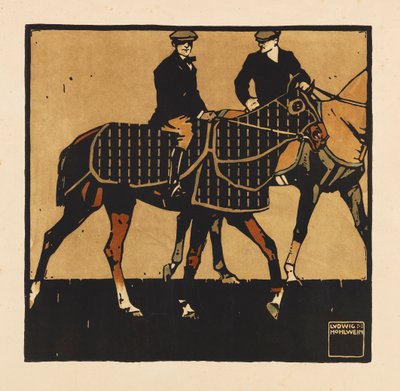 Z darni portfela. Dwanaście obrazów wyścigów konnych, 1909. autorstwa Ludwig Hohlwein