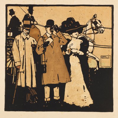 Z darni portfela. Dwanaście obrazów wyścigów konnych, 1909. autorstwa Ludwig Hohlwein