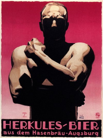 Piwo Herkules, 1925 autorstwa Ludwig Hohlwein