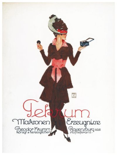 Produkty makaronikowe Tekrum autorstwa Ludwig Hohlwein