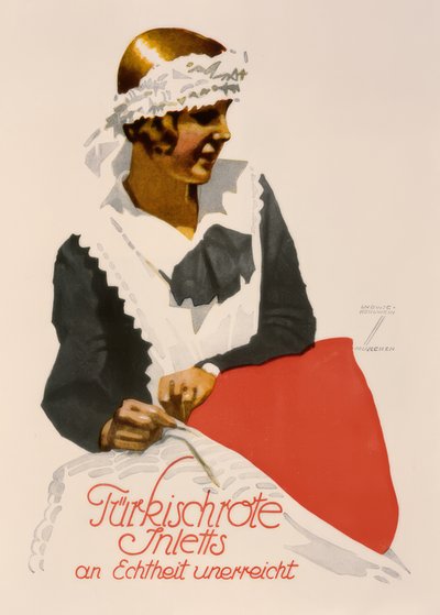 Tureckie czerwone inkrustacje niezrównane pod względem autentyczności autorstwa Ludwig Hohlwein