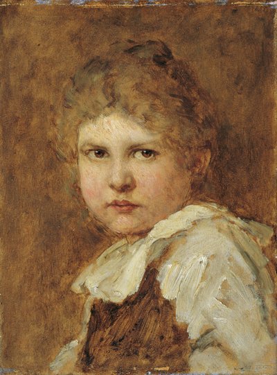 głowa dziewczyny autorstwa Ludwig Knaus
