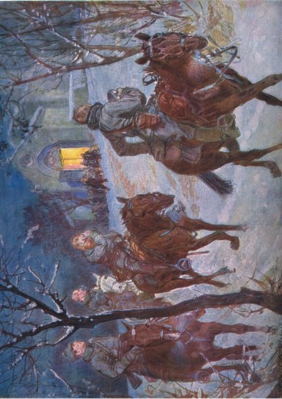 Wigilia, ilustracja z Hindenburga wydana przez Daterlandischer Derlag C U Weller Berlin, 1922 r. autorstwa Ludwig Koch