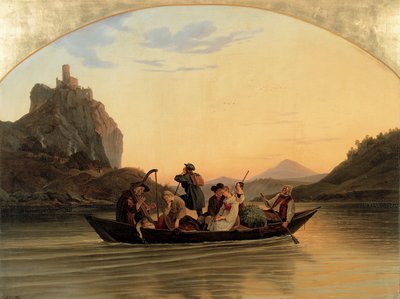 Skrzyżowanie w Schreckenstein autorstwa Ludwig Richter