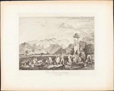 Tennengebirge w pobliżu Salzburga autorstwa Ludwig Richter