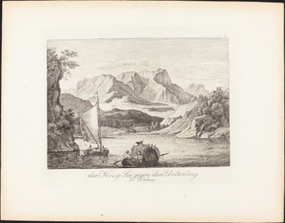 König-See w kierunku Untersberg w pobliżu Salzburga autorstwa Ludwig Richter