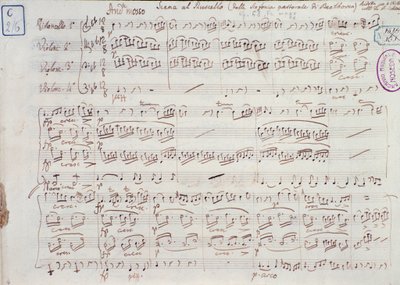 Strona z nutami do Symfonii nr 6 F-dur op. 68 Ludwiga van Beethovena autorstwa Ludwig van Beethoven