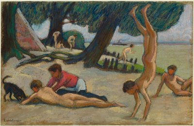 Chłopcy na plaży autorstwa Ludwig von Hofmann