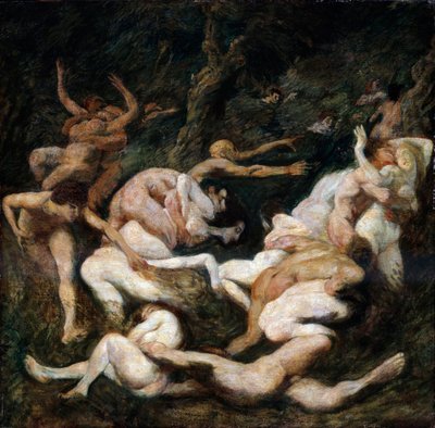 Porwanie kobiet, XX wiek. autorstwa Ludwig von Hofmann