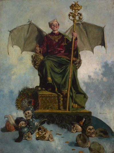 Alegoria Szatana (Władcy Świata), ok. 1900 (olej na płótnie) autorstwa Ludwik Stasiak