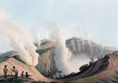 Krater na wyspie Vulcano na Morzu Tyrreńskim, Włochy autorstwa Luigi (after) Mayer