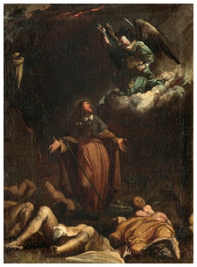 Północny Transept, Ołtarz San Rocco 1635, 45, Genovesino 1645, San Rocco dostaje ustanie zarazy, Malowana lewa część autorstwa Luigi Miradori