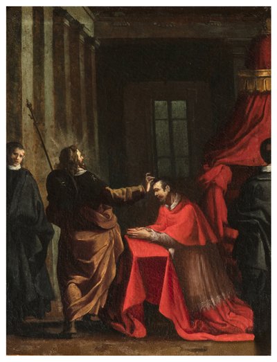 Transept Północny, Ołtarz San Rocco 1635, 45, Genovesino 1645, Signatura del Cardinal, Malowany po prawej stronie autorstwa Luigi Miradori