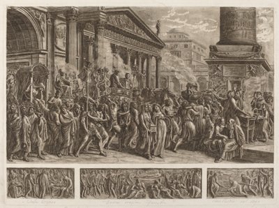 Prochy Trajana niesione w triumfalnej procesji autorstwa Luigi Ademollo