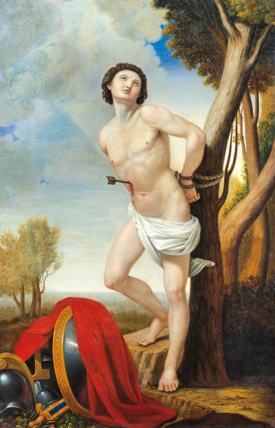 Męczeństwo św. Sebastiana, reż. Luigi Asioli (1817-77), olej na płótnie autorstwa Luigi Asioli