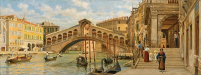 Luigi Ferrazzi Most Rialto 1875 r. autorstwa Luigi Ferrazzi