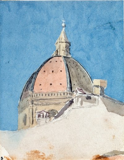 Kopuła kościoła Santa Maria del Fiore, Florencja (Akwarela autorstwa Luigi Garibbo