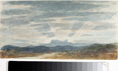 Pejzaż, efekty świetlne (Akwarela, przed 1825) autorstwa Luigi Garibbo