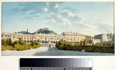 Pałac Doria w Fassolo, Włochy (Akwarela, ok. 1825) autorstwa Luigi Garibbo