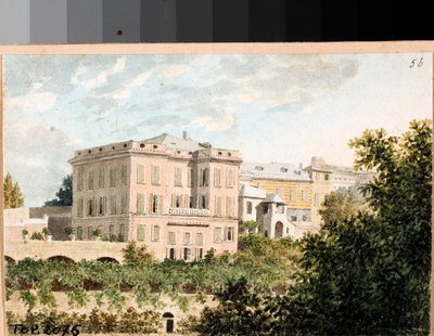 Widok willi Cambasio, Genua (Akwarela, ca 1820) autorstwa Luigi Garibbo