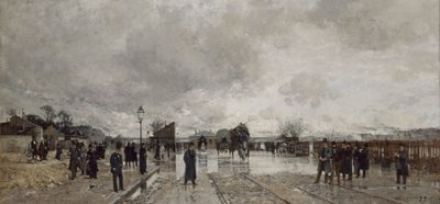 Zakątek Bercy podczas powodzi autorstwa Luigi Loir