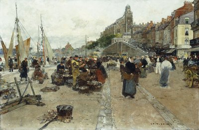 Targowisko przy Porcie, autorstwa Luigi Loir