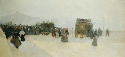 Place de la Concorde i Palais Bourbon, autorstwa Luigi Loir