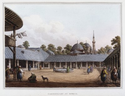 Kemping Borgas. w „”Widoki w dominiach osmańskich, w Europie, Azji i niektórych wyspach Morza Śródziemnego””” z oryginalnych rysunków wykonanych przez Luigiego Mayera, Londyn autorstwa Luigi Mayer