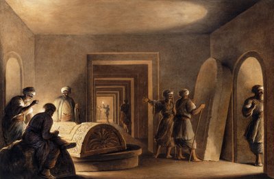 Postacie w egipskich grobowcach, autorstwa Luigi Mayer