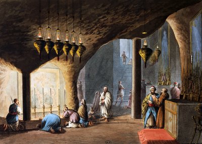 Grota Narodzenia, Jerozolima autorstwa Luigi Mayer