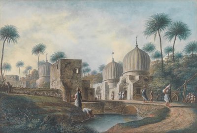 Grobowce wielkich arabskich świętych, które można zobaczyć w sąsiedztwie Rosetta, Egipt, ca. 1800. autorstwa Luigi Mayer