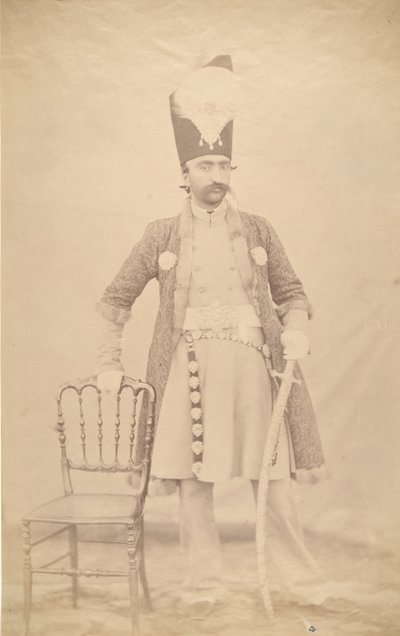 Nasiruddin Shah, ka. 1852-55. autorstwa Luigi Pesce